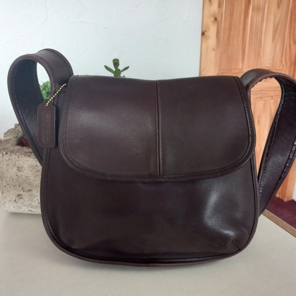 Coach Handbags - Coach Ergo Flap, No. 9034, 1998, Shoulder Bag In Mahogany Brown.